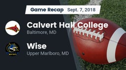 Recap: Calvert Hall College  vs. Wise  2018