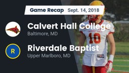 Recap: Calvert Hall College  vs. Riverdale Baptist  2018