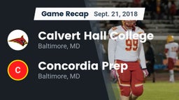 Recap: Calvert Hall College  vs. Concordia Prep  2018