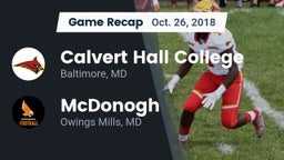 Recap: Calvert Hall College  vs. McDonogh  2018