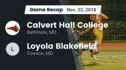Recap: Calvert Hall College  vs. Loyola Blakefield  2018