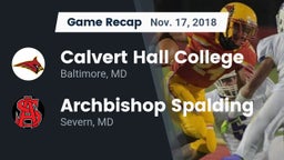 Recap: Calvert Hall College  vs. Archbishop Spalding  2018