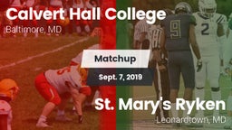 Matchup: Calvert Hall vs. St. Mary's Ryken  2019