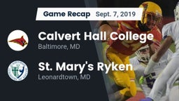Recap: Calvert Hall College  vs. St. Mary's Ryken  2019
