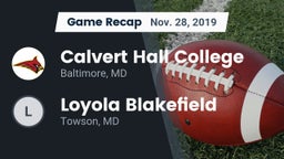 Recap: Calvert Hall College  vs. Loyola Blakefield  2019