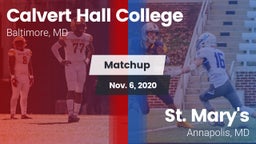 Matchup: Calvert Hall vs. St. Mary's  2020