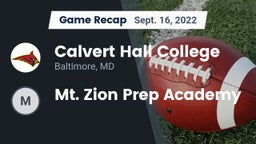 Recap: Calvert Hall College  vs. Mt. Zion Prep Academy 2022