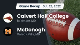 Recap: Calvert Hall College  vs. McDonogh  2022