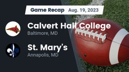 Recap: Calvert Hall College  vs. St. Mary's  2023