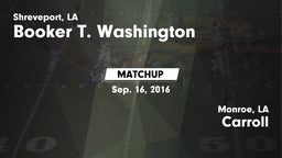 Matchup: Washington vs. Carroll  2016