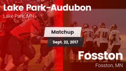 Matchup: Lake Park-Audubon vs. Fosston  2017