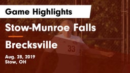 Stow-Munroe Falls  vs Brecksville Game Highlights - Aug. 28, 2019