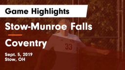 Stow-Munroe Falls  vs Coventry Game Highlights - Sept. 5, 2019