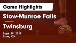 Stow-Munroe Falls  vs Twinsburg  Game Highlights - Sept. 25, 2019