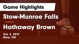 Stow-Munroe Falls  vs Hathaway Brown  Game Highlights - Oct. 5, 2019