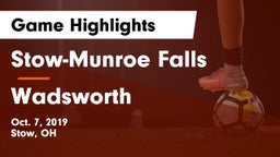 Stow-Munroe Falls  vs Wadsworth  Game Highlights - Oct. 7, 2019