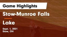 Stow-Munroe Falls  vs Lake  Game Highlights - Sept. 1, 2021