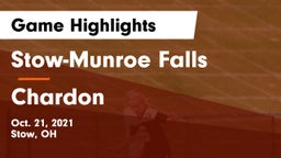Stow-Munroe Falls  vs Chardon  Game Highlights - Oct. 21, 2021