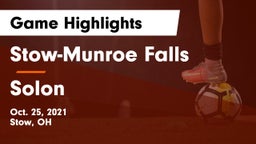 Stow-Munroe Falls  vs Solon  Game Highlights - Oct. 25, 2021