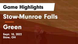 Stow-Munroe Falls  vs Green  Game Highlights - Sept. 10, 2022