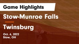 Stow-Munroe Falls  vs Twinsburg  Game Highlights - Oct. 6, 2022