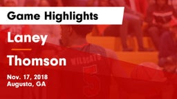 Laney  vs Thomson  Game Highlights - Nov. 17, 2018