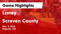 Laney  vs Screven County  Game Highlights - Dec. 4, 2018