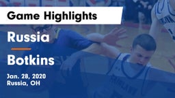 Russia  vs Botkins  Game Highlights - Jan. 28, 2020
