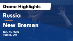 Russia  vs New Bremen  Game Highlights - Jan. 15, 2022
