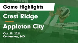 Crest Ridge  vs Appleton City  Game Highlights - Oct. 25, 2021