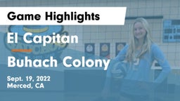 El Capitan  vs Buhach Colony  Game Highlights - Sept. 19, 2022