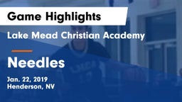 Lake Mead Christian Academy  vs Needles Game Highlights - Jan. 22, 2019