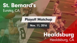 Matchup: St. Bernard's vs. Healdsburg  2016