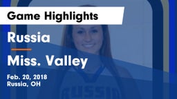 Russia  vs Miss. Valley Game Highlights - Feb. 20, 2018