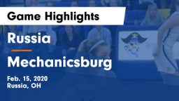 Russia  vs Mechanicsburg  Game Highlights - Feb. 15, 2020