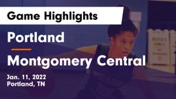 Portland  vs Montgomery Central  Game Highlights - Jan. 11, 2022