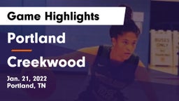 Portland  vs Creekwood  Game Highlights - Jan. 21, 2022