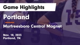 Portland  vs Murfreesboro Central Magnet Game Highlights - Nov. 18, 2023