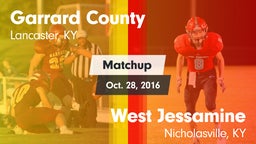 Matchup: Garrard County vs. West Jessamine  2016