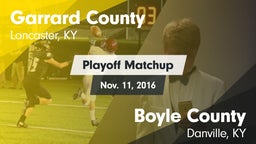 Matchup: Garrard County vs. Boyle County  2016