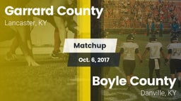 Matchup: Garrard County vs. Boyle County  2017