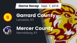 Recap: Garrard County  vs. Mercer County  2018