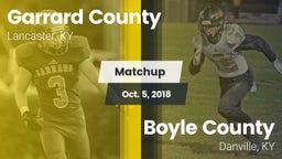 Matchup: Garrard County vs. Boyle County  2018