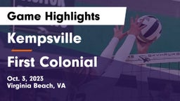 Kempsville  vs First Colonial  Game Highlights - Oct. 3, 2023