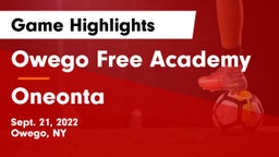 Owego Free Academy  vs Oneonta  Game Highlights - Sept. 21, 2022