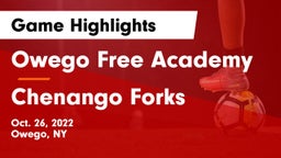 Owego Free Academy  vs Chenango Forks  Game Highlights - Oct. 26, 2022