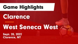 Clarence  vs West Seneca West  Game Highlights - Sept. 20, 2022