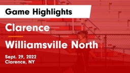 Clarence  vs Williamsville North  Game Highlights - Sept. 29, 2022