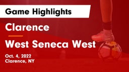 Clarence  vs West Seneca West Game Highlights - Oct. 4, 2022