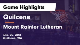 Quilcene  vs Mount Rainier Lutheran Game Highlights - Jan. 25, 2018